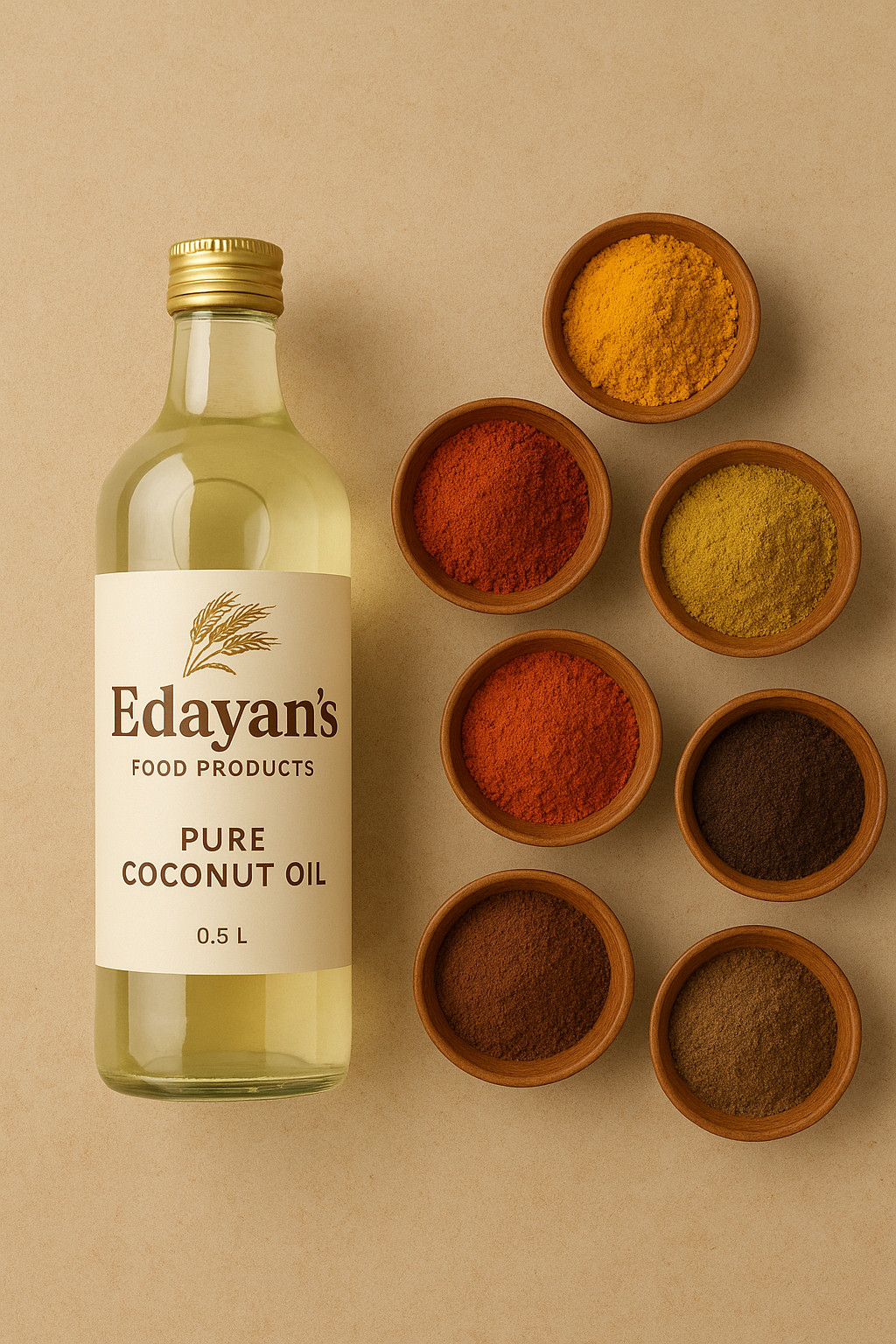 Edayan’s Special coconut Oil & Spices Bundle